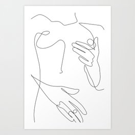 One Line Drawing Art Prints For Any Decor Style Society6,Line Drawing Simple Snake Tattoo