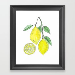 Life handed me lemons Framed Art Print