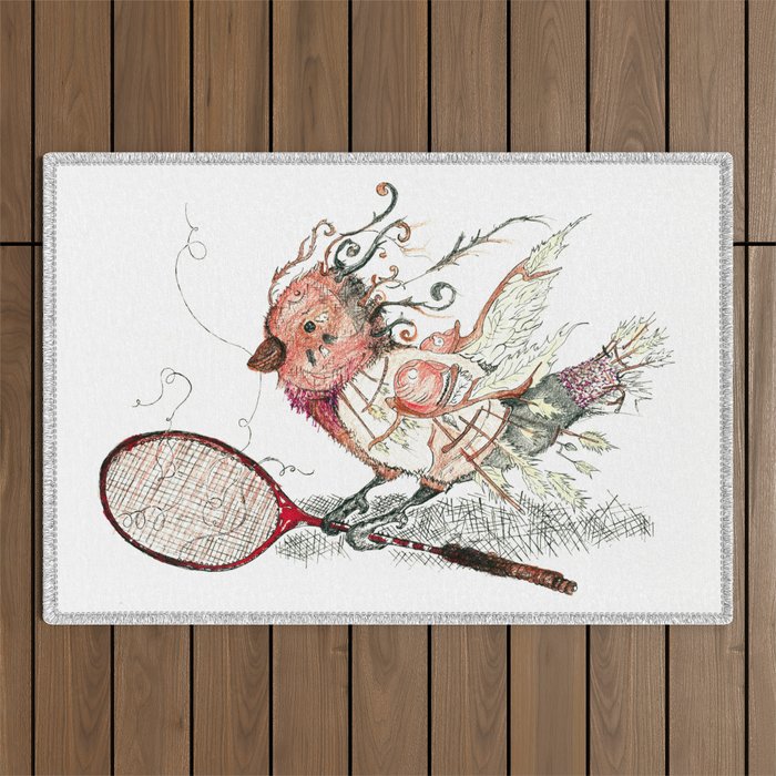 The Wild Badminton Birdie Outdoor Rug
