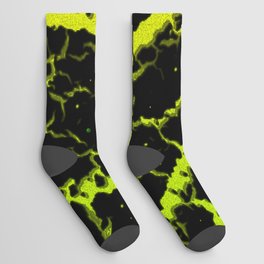 Cracked Space Lava - Lime/Yellow Socks