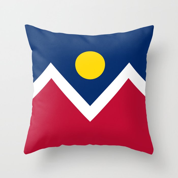 Denver, Colorado city flag Throw Pillow