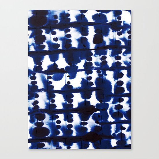 Parallel Indigo Canvas Print