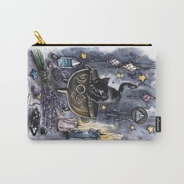 Black cat, magic illustration Carry-All Pouch