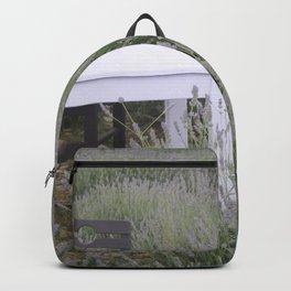 Table For Three In A Lavender Field Photography Backpack