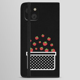 Strawberry Basket Strawberry Fruits iPhone Wallet Case
