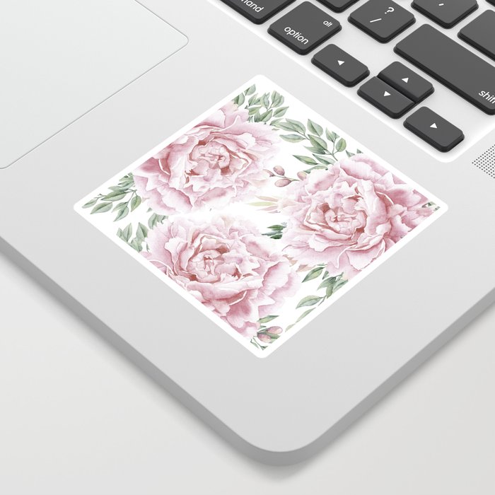 Girly Pastel Pink Roses Garden Sticker
