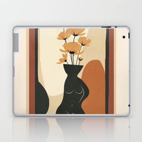 Modern Abstract Woman Body Vase 3 Laptop & iPad Skin