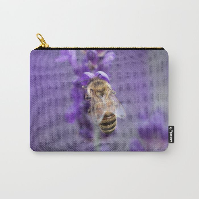 Lavender Bee Carry-All Pouch