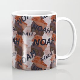 Noah pattern in brown colors and watercolor texture Coffee Mug
