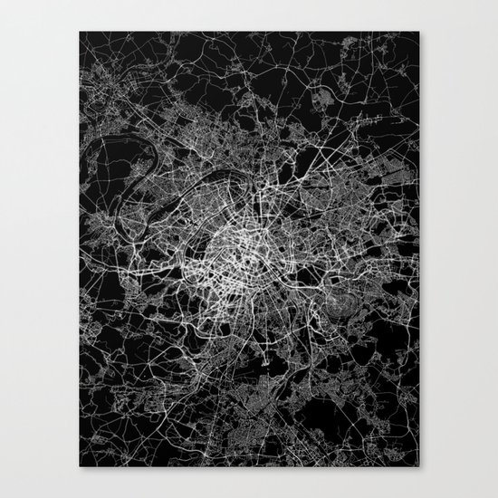Paris map #2 Canvas Print