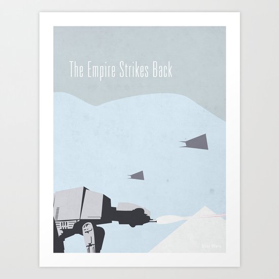 Empire Strikes Back movie poster. Art Print