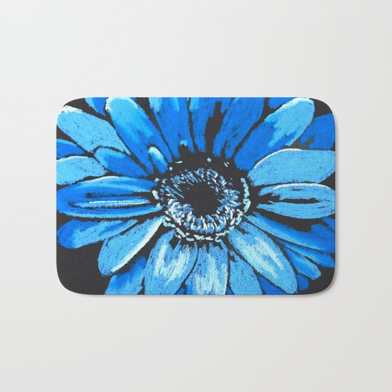 Blue flower Bath Mat