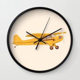 Little Yellow Plane Wall Clock