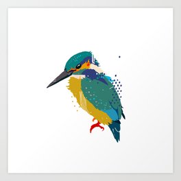 Kingfisher bird Art Print
