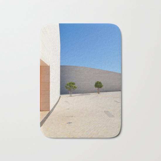 Lisbon orange blue Bath Mat