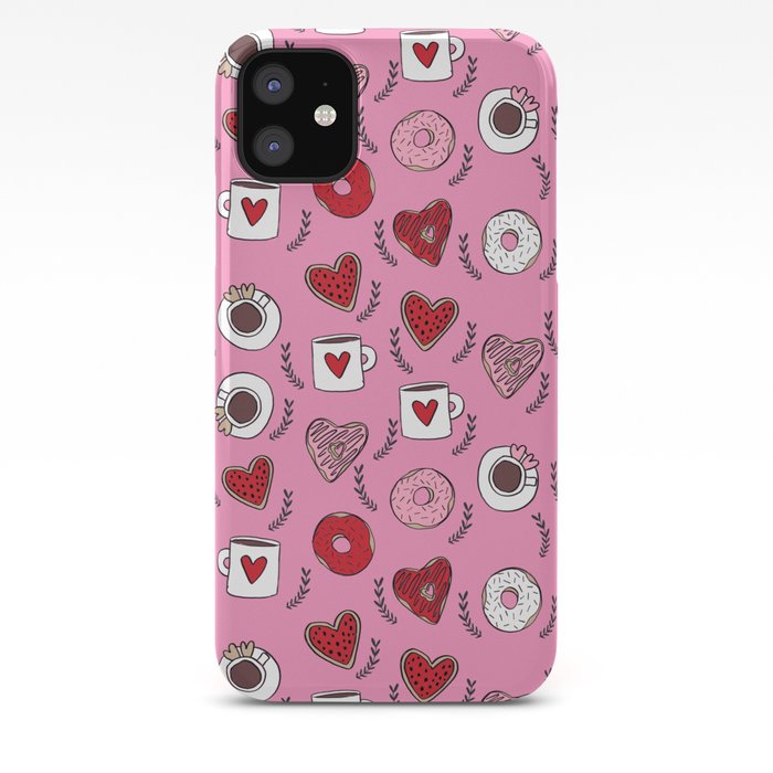 Valentines Donuts And Coffee Cute Gifts For Love Valentine Andrea Lauren Iphone Case By Andrealaurendesign Society6