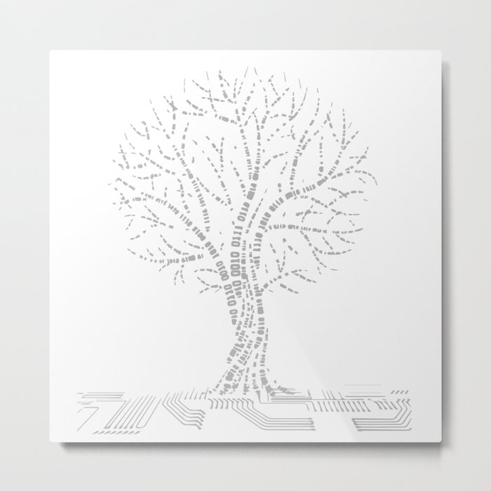 Cool Binary Tree Coding Computer Metal Print