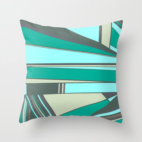 Triangles and Stripes Throw Pillow