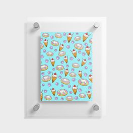Ice cream pattern Floating Acrylic Print