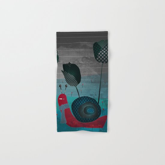 snail in a bad mood Hand & Bath Towel