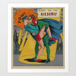 Right on the Kisser Art Print