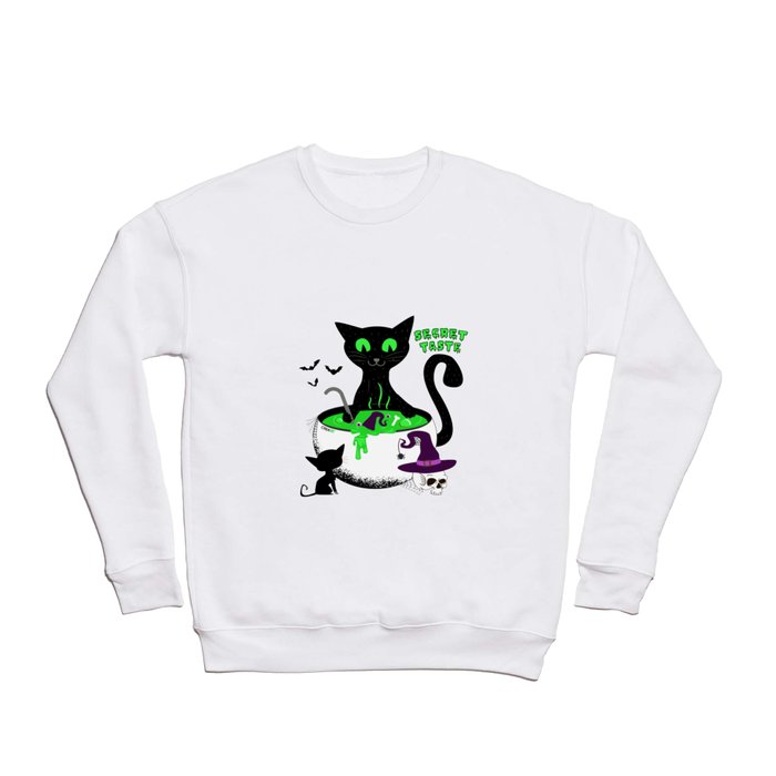 The Black Cat and His Secret Crewneck Sweatshirt