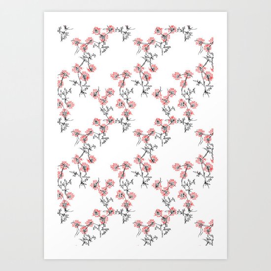 X Flowers Art Print
