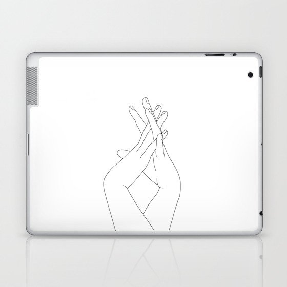 Holding Hands Illustration - Dawn Laptop & iPad Skin