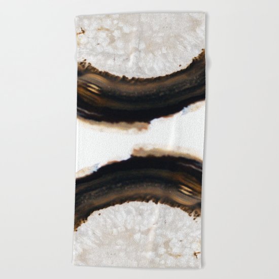 Agate Translucent #Brown #1 #decor #art #society6 Beach Towel