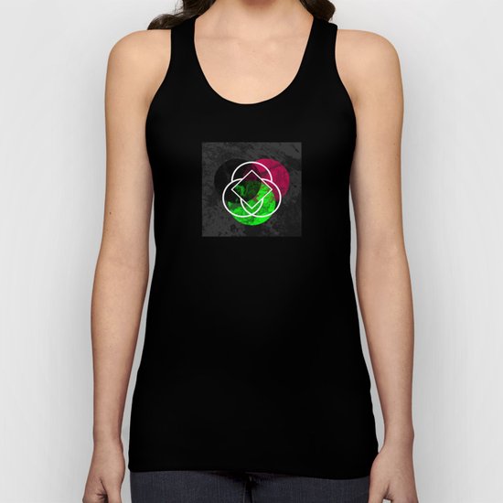 Textured Trio - Abstract, Geometric, Textured Artwork Unisex Tank Top