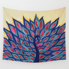 colorful peacock Wall Tapestry