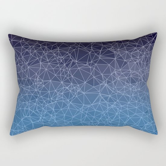 Polygonal blue, black and purple Rectangular Pillow