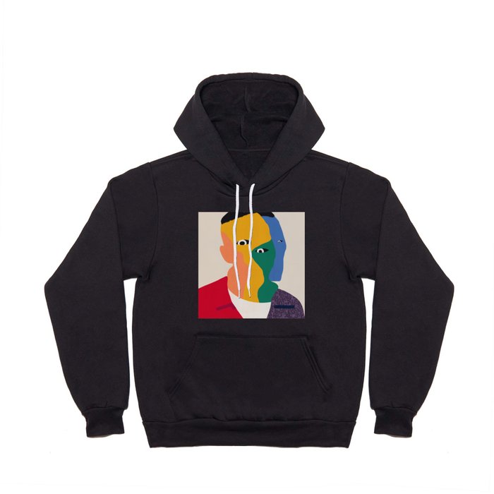 Warm and cold personality portrait Hoody