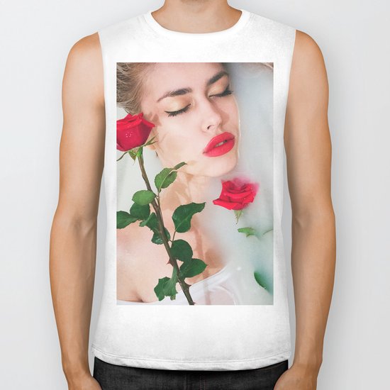 Red lips Biker Tank