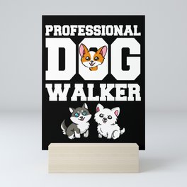 Dog Sitting Walking Dog Walker Pet Sitter Mini Art Print