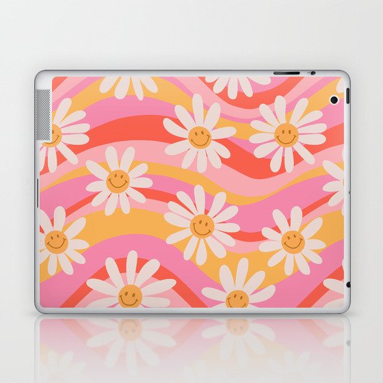 Wavy Daisies Laptop & iPad Skin