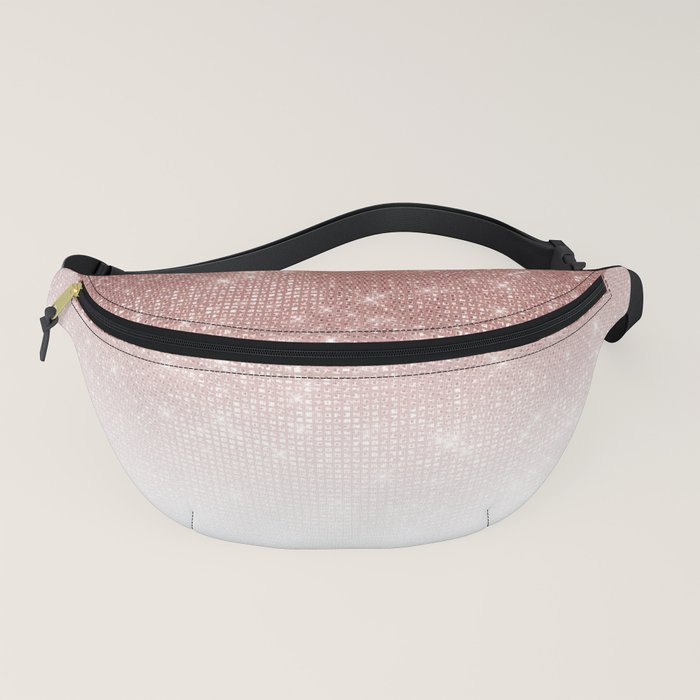 rose gold sequin fanny pack