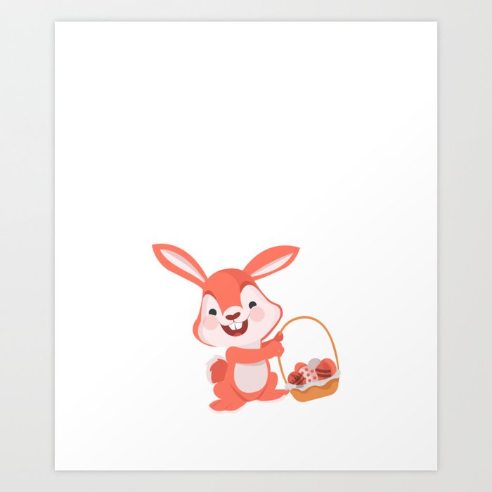 Hop into Spring Easter Bunny Holiday Celebration Art Print by