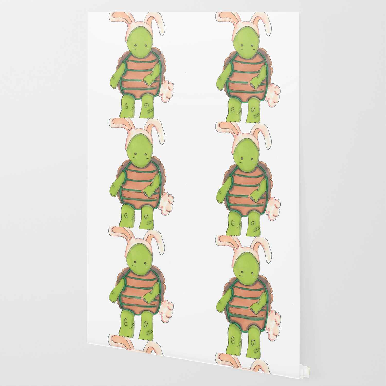 cute little bunny turtle wallpaper by kangarootales society6 society6