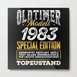 Classic car modell 1983 Metal Print | Graphicdesign, Gift, Model, Gift Idea, Classic Car, Anniversary, 1983, Woman, Man, Vintage 