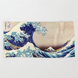 The Great Wave Off Kanagawa Beach Towel