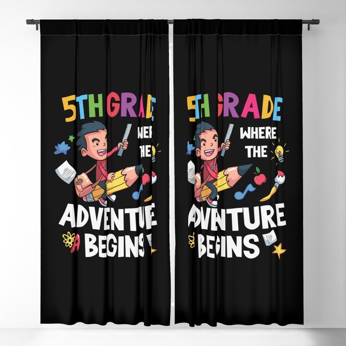 5th Grade Where The Adventure Begins Blackout Curtain