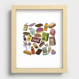 Food Doodles Recessed Framed Print