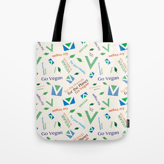 Pattern Vegan themed  Tote Bag