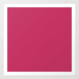 Innuendo deep raspberry pink solid color modern abstract pattern  Art Print