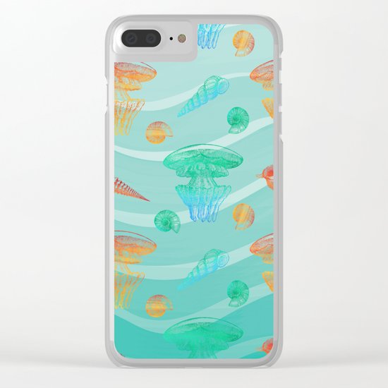 Marine Pattern 12 Clear iPhone Case