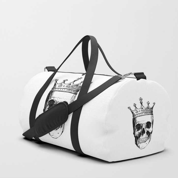 Skull King | Skull with Crown | Black and White | Duffle Bag
