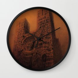 Untitled (Cathedral), by Zdzisław Beksiński Wall Clock