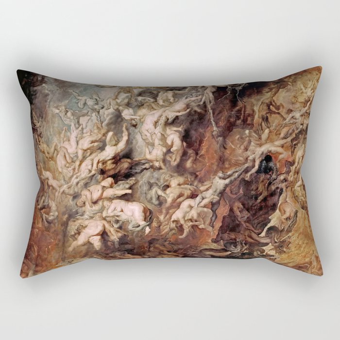 The Fall of the Damned - Peter Paul Rubens 1620 Rectangular Pillow