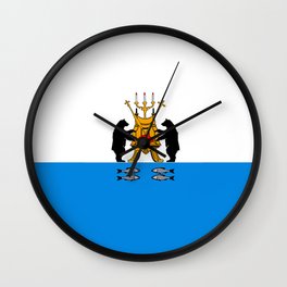 flag of novgorod Wall Clock